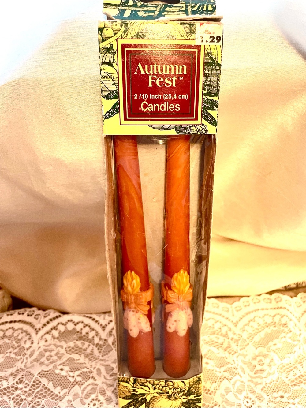 Orange Decorative Taper Candles -